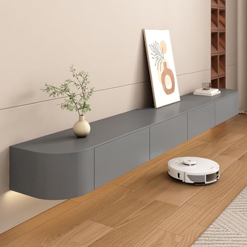 Wandmontierter schwebender TV-Ständer mit 2 Türen Schublade und Ablagefach für Wohnzimmer Esszimmer Schlafzimmer Moderner TV-Schrank für Heimdekoration Wandmontierter schwebender TV-Ständer mit 2 Türen Schublade und Ablagefach für Wohnzimmer Esszimmer Schlafzimmer Moderner TV-Schrank für Heimdekoration von Generic