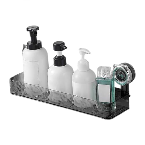 Wandmontiertes Badezimmer Bad ZubehöR - Duschablage OHNE BOHREN Duschhaube Mit Starker Saugnapf | Duschregal, Rutschfeste Dusche, Multifunktionale Dusch-Organizer Mit Seifenhalter Für Bad von Generic
