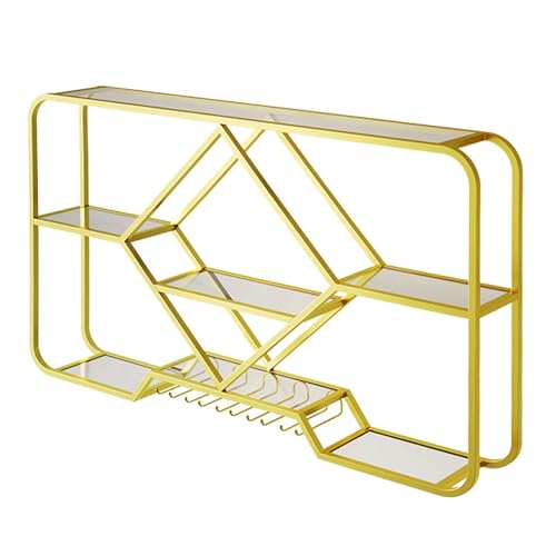 Wandmontiertes Weinregal mit Glashalter, Flaschenaufbewahrungsdisplay aus Metall mit großer Kapazität für Küche und Wohnkultur Wandmontiertes Weinregal mit Glashalter, Flaschenaufbewahrungsdisplay aus Metall mit großer Kapazität für Küche und Wohnkultur von Generic