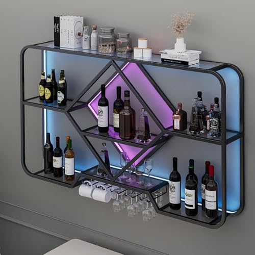 Wandmontiertes Weinregal und Barregal, Elegante Displayaufbewahrung für Weinflaschen, perfekt für die Dekoration von Wohnzimmern, Bars und Restaurants Wandmontiertes Weinregal und Barregal, Elegante Displayaufbewahrung für Weinflaschen, perfekt für die Dekoration von Wohnzimmern, Bars und Restaurants von Generic