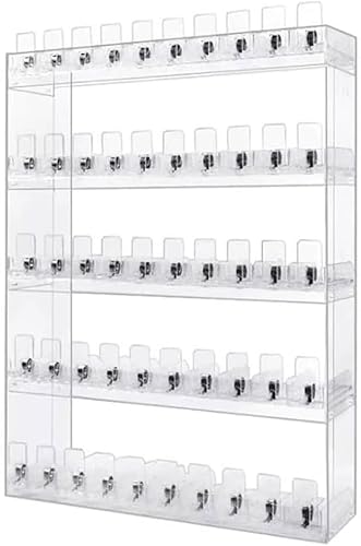 Wandmontiertes Zigarettenregal, Acryl-vitrine, Transparente Drücker Tragbares Display-Rack, Zigaretten-Display-Box Auf Der Arbeitsplatte, Clear, 67x16x21.5cm von Generic