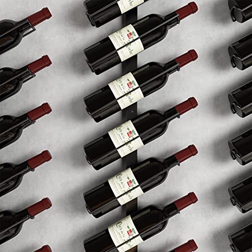 Wandmontiertes industrielles Weinregal - Hängender Weinflaschenhalter aus schwarzem Metall für die Bartheke Stilvolles goldenes Weinregal 125cm dekorative Aufbewahrungslösung Wandmontiertes industrielles Weinregal - Hängender Weinflaschenhalter aus schwarzem Metall für die Bartheke Stilvolles goldenes Weinregal 125cm dekorative Aufbewahrungslösung von Generic