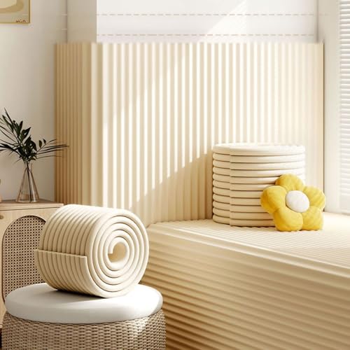 Wandpaneele Gepolstert für Schlafzimmer, Selbstklebende Tischkante Und Eckenschutz für Möbel, Schreibtisc, 1cm Dick Anti-Kollision Polsterpaneel Wand, 20 x 200 cm(Braun,5pcs) von Generic