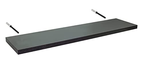 Wandregal Holz - Hängeregal 110x15 cm - Regalbrett, Schweberegal - Wandboard - Regale zu jedem Zimmer - Einzigartiges Innendesign an Ihren Fingerspitzen - Mattes Schwarz Wandregal Holz - Hängeregal 110x15 cm - Regalbrett, Schweberegal - Wandboard - Regale zu jedem Zimmer - Einzigartiges Innendesign an Ihren Fingerspitzen - Mattes Schwarz von Generic