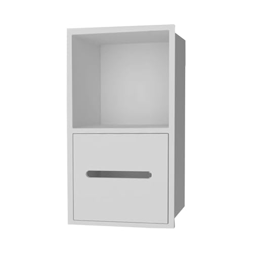 Wandschrank Badezimmer mit Papierrolle Storage Cabinet Over The Toilet Verstärkter Rahmen Geeignet für Fitnessstudios, Badezimmer und Schönheitssalons(White) von Generic
