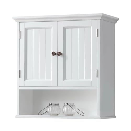 Wandschrank Küche Vintage with 2 Doors and Adjustable Shelf Beleuchtung Küche Unter Hängeschrank Schwarz Gestaltete Ecken Geeignet für Badewannen und Badezimmerecken(A) von Generic