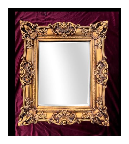 Wandspiegel Rahmenspiegel Barockspiegel Spiegel In Bronz Gold 70x60 cm Renaissance Opulenter Prachtvoller Nostalgie Antik Barock Repro Barockstil von Generic