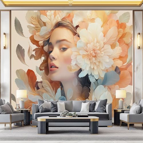 Wandtapete Vlies Fototapete Bunt - Nahaufnahme Blumen Verträumt Elegantes Mädchen Wanddeko, Perfekt für Wohnzimmer & Schlafzimmer, Einfach anzubringen, Nicht selbstklebend, 300 x 210 cm Wandtapete Vlies Fototapete Bunt - Nahaufnahme Blumen Verträumt Elegantes Mädchen Wanddeko, Perfekt für Wohnzimmer & Schlafzimmer, Einfach anzubringen, Nicht selbstklebend, 300 x 210 cm von Generic