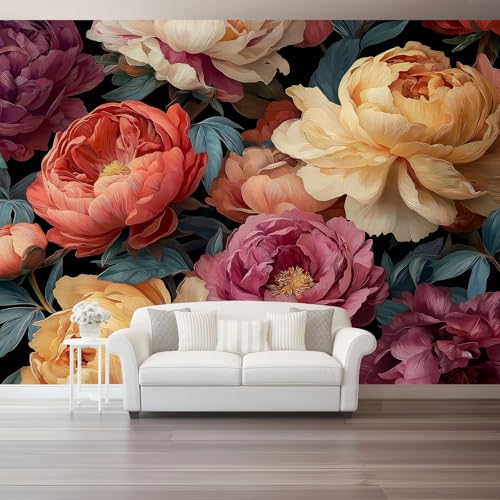 Wandtapete Vlies Fototapete Bunt - Nahaufnahme Pfingstrose Elegant Blumen Wanddeko, Perfekt für Wohnzimmer & Schlafzimmer, Einfach anzubringen, Nicht selbstklebend, 300 x 210 cm Wandtapete Vlies Fototapete Bunt - Nahaufnahme Pfingstrose Elegant Blumen Wanddeko, Perfekt für Wohnzimmer & Schlafzimmer, Einfach anzubringen, Nicht selbstklebend, 300 x 210 cm von Generic