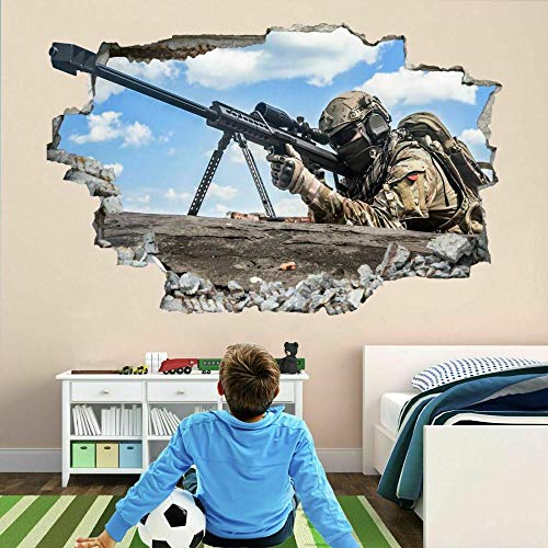 Wandtattoos Wandkunst Aufkleber Wandbild Scharfschütze Soldat Armee Militär Wandaufkleber Wandtattoo Kinder Jungen Schlafzimmer Cp1 von Generic