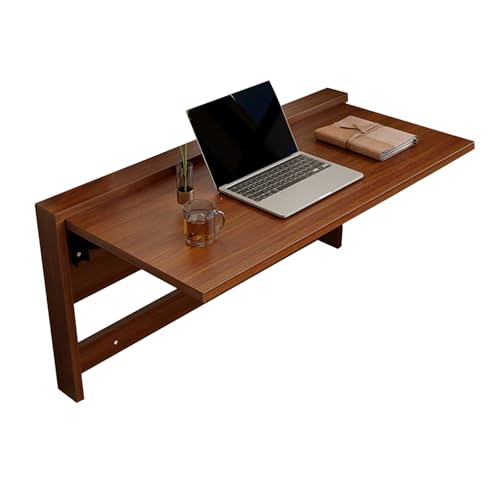 Wandtisch Klappbar, Wandtisch, Freie Installation in Geeigneter Höhe, Geeignet für Esstisch, Küche, Schlafzimmer-Computertisch(Brown,Large) von Generic