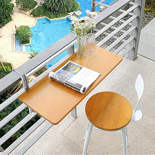 Wandtisch Klappbarer Beistelltisch für den Außenbereich, klappbarer hängender Geländertisch für den Balkon, verstellbare wandmontierte Beistelltische für die Terrasse, hängender Tisch für da von Generic