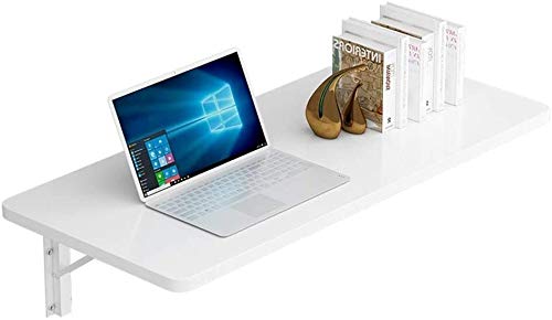 Wandtisch Wandmontierter Drop-Leaf-Tisch Schreibtisch Wandmontierter Tisch Laptop-Ständer Schreibtisch Wohnzimmer-Aufhängung Computer-Studenten-Lesetische Kratzfest (Farbe: Weiß, Größe: 60 x von Generic