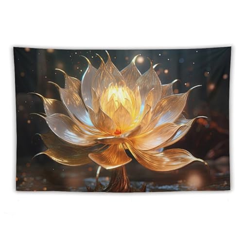 Wandtuch Lotus SeeRoses Blume Portabel Wandteppiche Deko Wandbehang Für Schlafzimmer Room Apartment S von Generic