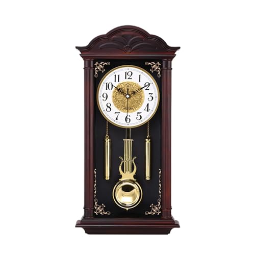 Wanduhr, traditionelle hölzerne Schlaguhr mit Pendel, 26 Zoll leises klassisches Design, schwingendes Pendel, ideal für die Inneneinrichtung und zeitgemäße Eleganz von Generic