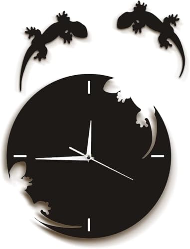 Wanduhr Geckos Flucht Aus Der Wanduhr Modernes Design Salamander Gecko Eidechse Wanduhr Tier Silhouette Reptil Wohnkultur Wanduhr Geckos Flucht Aus Der Wanduhr Modernes Design Salamander Gecko Eidechse Wanduhr Tier Silhouette Reptil Wohnkultur von Generic