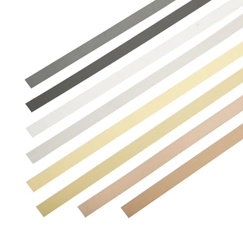 Wandverkleidung, Selbstklebende Kantenleiste, silberfarben, 201 Edelstahl, abziehen und aufkleben, flexibel, gebürsteter Spiegel, für Möbel, Türen, Kleiderschränke (15 mm x 4 m) von Generic