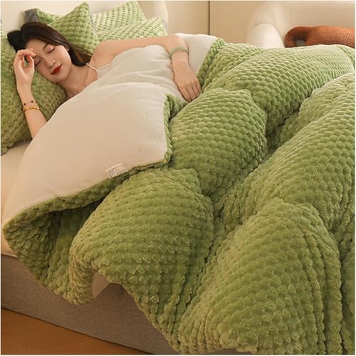 Warme Steppdecke, Verdickte Lamm-Kaschmir-steppdecke, Superweiche Flauschige Bettdecke, Doppelseitige Samt-steppdecke Für Das Bett, D, 200x230cm(4kg) von Generic