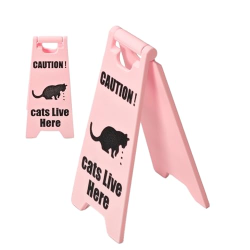Warnschild Katze - Fantastisches Geschenk gedruckt in Warnschild Dekoration, Sicherheitshinweis Verbesserte Neuheit Knebel Exquisites Warnschild, Giarkatzenschild von Generic