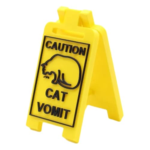 Warnschild mit Erbrochenem Katze – Schild für nassen Boden, Katze, Erbrochenes Schild mit lustiger Vorsicht | Lustiger und neuartiger Druck von Warnschildern von Generic