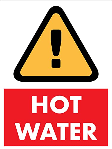 Warnung Heißwasser Rot Warnschild Eisenmalerei Deko Hängeschild Zinnschild Für Garten Bar Cafe Wohnzimmer M von Generic