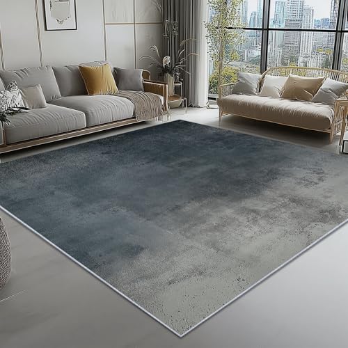 Waschbar Teppich für Wohnzimmer Esszimmer Kinderzimmer Minimalismus Abstrakt Textur Thema, Flanell Nachttisch Teppich mit Rutschfester TPR-Rückseite 60 x 110 cm, Grau von Generic