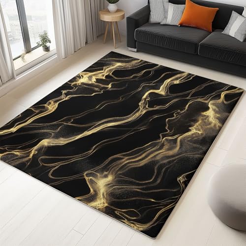 Waschbarer Kurzflor Teppich Anti-Rutsch 160 x 230 cm für Badezimmer Wohnzimmer Schlafzimmer Kinderzimmer Flur Läufer Abstrakte Digitale Kunstgemälde, Teppich Matte Faltbar Schwarz Waschbarer Kurzflor Teppich Anti-Rutsch 160 x 230 cm für Badezimmer Wohnzimmer Schlafzimmer Kinderzimmer Flur Läufer Abstrakte Digitale Kunstgemälde, Teppich Matte Faltbar Schwarz von Generic