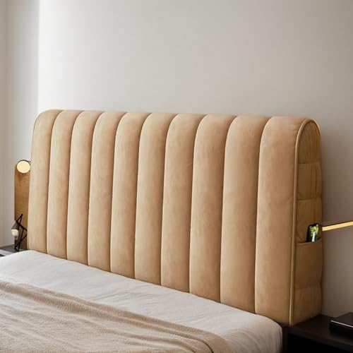 Waschbarer Staubdichter King Size Doppelbett Kopfteil Protektor Gepolsterter Gepolsterter Kopfteilbezug Einzelbett Kopfteil Samt Kopfteile Bezug 180,A,180cm von DOSYCOVUR