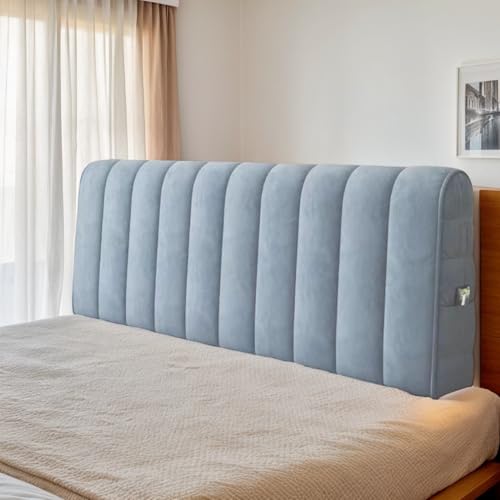 Waschbarer Staubdichter King Size Doppelbett Kopfteil Protektor Gepolsterter Gepolsterter Kopfteilbezug Einzelbett Kopfteil Samt Kopfteile Bezug 180,C,200cm von DOSYCOVUR