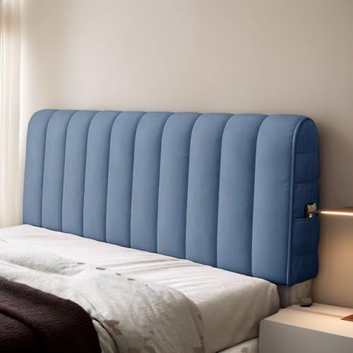 Waschbarer Staubdichter King Size Doppelbett Kopfteil Protektor Gepolsterter Gepolsterter Kopfteilbezug Einzelbett Kopfteil Samt Kopfteile Bezug 180,D,180cm von DOSYCOVUR