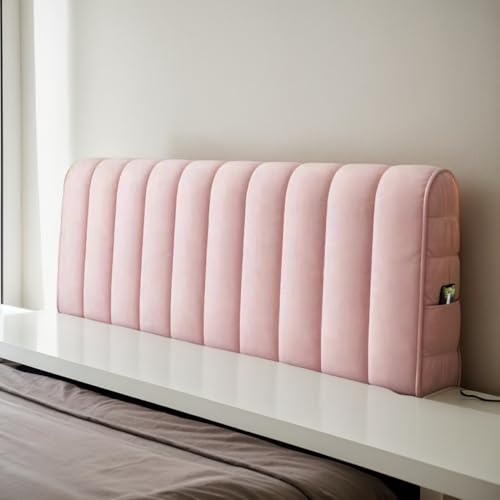 Waschbarer Staubdichter King Size Doppelbett Kopfteil Protektor Gepolsterter Gepolsterter Kopfteilbezug Einzelbett Kopfteil Samt Kopfteile Bezug 180,E,180cm von DOSYCOVUR