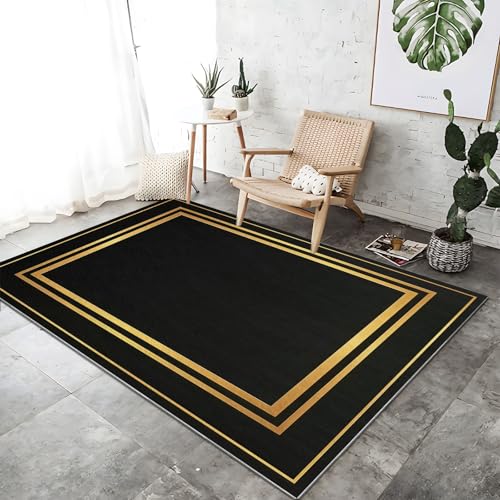 Waschbarer Teppich Wohnzimmer Grün rutschfeste Badvorleger Matte, 160 x 230 cm Flanell Kurzflor Antibakteriell Teppich Schlafzimmer - Eleganz Minimalismus Karierter Rand Dekoration Türmatte Waschbarer Teppich Wohnzimmer Grün rutschfeste Badvorleger Matte, 160 x 230 cm Flanell Kurzflor Antibakteriell Teppich Schlafzimmer - Eleganz Minimalismus Karierter Rand Dekoration Türmatte von Generic
