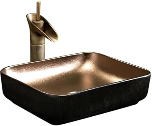 Waschbecken Im Badezimmer, Kunst Keramik Rechteckiges Gefäß Waschbecken Waschbecken Waschtisch, Unterschrank Arbeitsplatte Waschbecken Für Unterschrank Waschtisch Waschbecken Im Badezimmer, Kunst Keramik Rechteckiges Gefäß Waschbecken Waschbecken Waschtisch, Unterschrank Arbeitsplatte Waschbecken Für Unterschrank Waschtisch von Generic