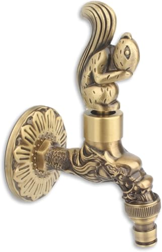 Waschmaschine Wasserhahn 1/2 Vollkupfer Antik Geschnitzter Tiergriff Einzelner Kaltwasserhahn Badezimmer 3/4 Waschmaschine Wasserhahn, Squirrel Waschmaschine Wasserhahn 1/2 Vollkupfer Antik Geschnitzter Tiergriff Einzelner Kaltwasserhahn Badezimmer 3/4 Waschmaschine Wasserhahn, Squirrel von Generic