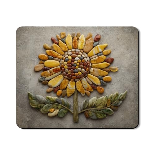 Waschmaschinen-Abdeckung, Motiv: Steinblumen, rustikaler Naturstein, Blumenmuster, Frühlings-inspiriert, Gummi, rutschfest, wasserdicht, Matten für Waschküche, 50,8 x 61 cm von Generic