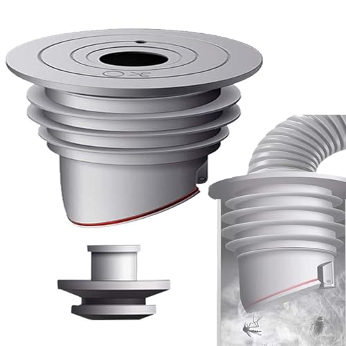 Waschmaschinen-Ablaufschlauch-Dichtung – flexible Gummidichtung | eng anliegende Unterlegscheibe, wasserdichter Anschluss für Hauswirtschaftsraum, Waschküchen-Ablaufschlauch, von Generic