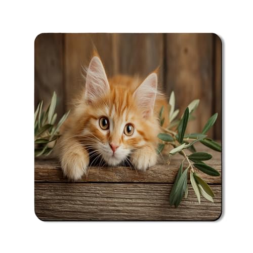 Waschmaschinen- und Trockner-Matte mit niedlichem Katzen-Motiv, rustikales Tiermuster, Sommer-Gummi, rutschfest, wasserdicht, Wasch- und Trockner-Matten, 61 x 61 cm Waschmaschinen- und Trockner-Matte mit niedlichem Katzen-Motiv, rustikales Tiermuster, Sommer-Gummi, rutschfest, wasserdicht, Wasch- und Trockner-Matten, 61 x 61 cm von Generic