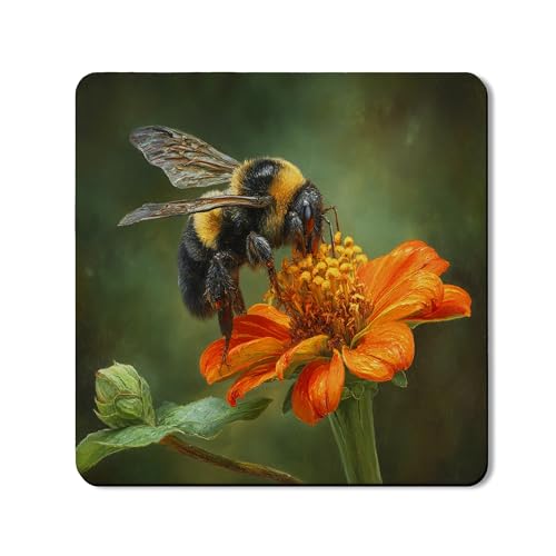 Waschmaschinen- und Trocknermatte mit Bienen-Blumenmuster, lebendiges orangefarbenes Blumendesign, von der Natur inspiriertes Gummi, rutschfest, wasserdicht, Wasch- und Trocknermatten für Waschküche Waschmaschinen- und Trocknermatte mit Bienen-Blumenmuster, lebendiges orangefarbenes Blumendesign, von der Natur inspiriertes Gummi, rutschfest, wasserdicht, Wasch- und Trocknermatten für Waschküche von Generic