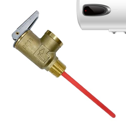 Wasser Durchflussschalter - Sicherheitsventil | Membran-Sicherheitsventil | 210 °F 150 PSI Überdruckventil Für Warmwasserspeicher | Sicherheitszubehör Mit Verlängerter Sonde Für Sanitärsysteme von Generic