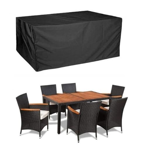 Wasserdicht Rechteckig Abdeckung,Abdeckungen für Gartenmöbel 420D Oxford Schutzhülle Abdeckplane für Gartentische Terrassenmöbel,Regenschutz Staubfest Abdeckung Gartenbank(Size:185x120x65cm,Color:A) von Generic