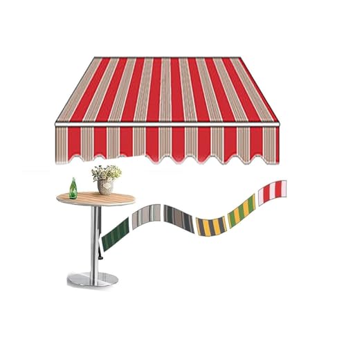 Wasserdichter Terrassenmarkisenstoff-Ersatz ，Mehrere Größen 6,5 Fuß-20,9 Fuß,Anpassbar, for Terrasse, Tür, Deck, Veranda(8x9ft(2.5 * 2.7m)) von Generic