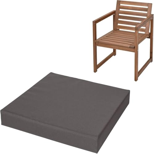 Wasserdichtes Sitzkissen 45x45 cm – Waschbar, rutschfest, Dickes Schaumstoffpolster, Für Gartenstuhl, Esszimmer, Büro, Innen- & Außenbereich(Gray,16"x18"(40 x45cm)) von Generic