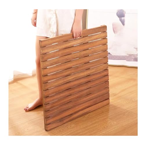 Wasserfeste Holz-Badezimmermatte Mit Erhöhtem Boden Große Lattenrost-Plattform Leicht Zu Reinigen rutschfeste Lattenrost-Bodenmatte Für Badezimmer, Pool Und Sauna(30x43in(76x109cm)) von Generic