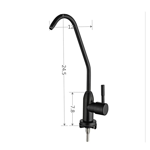 Wasserhähne, Küchenarmaturen Wasserfilter Wasserhahn, 360 Single Kaltwasserhahn Spüle Filter Wasserhahn/Schwarz a/a von Generic