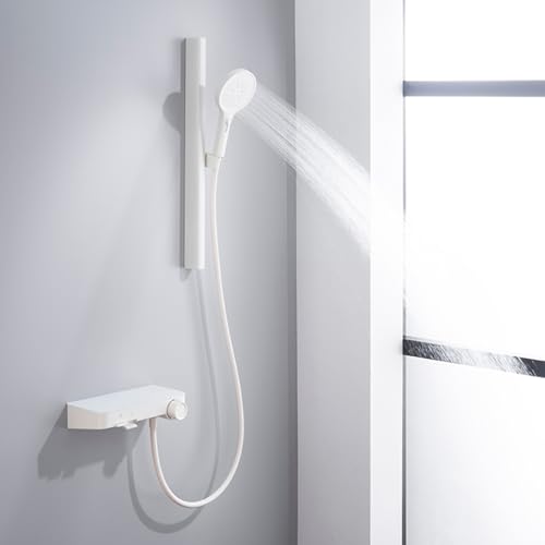 Wasserhahn Bad Waschtischarmatur Mischbatterie Waschbecken Badewannenmischbatterien mit Duschkopf 3 Modi Handbrause Heiß und Kaltwasser-Duschsets für Badezimmer Wandmontage Weiß Wasserhahn Bad Waschtischarmatur Mischbatterie Waschbecken Badewannenmischbatterien mit Duschkopf 3 Modi Handbrause Heiß und Kaltwasser-Duschsets für Badezimmer Wandmontage Weiß von Generic