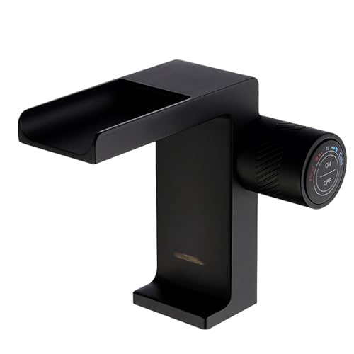 Wasserhahn Bad für Waschbecken Mischbatterie Waschtischmischer Waschtischarmaturen Schwarz Wasserfallarmaturen Waschtischarmatur Kaltes Warmwasser Badezimmer Waschbeckenarmaturen Wasserhahn Bad für Waschbecken Mischbatterie Waschtischmischer Waschtischarmaturen Schwarz Wasserfallarmaturen Waschtischarmatur Kaltes Warmwasser Badezimmer Waschbeckenarmaturen von Generic