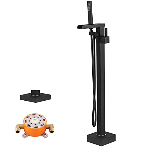 Wasserhahn Badewanne Badezimmer Duschfüller Mischbatterie Badewannenarmatur Freistehend 2 Modi Standbadewanne mit Handbrause 360° Drehbarer Auslauf Wasserfall Messing Wasserhahn Badewanne Badezimmer Duschfüller Mischbatterie Badewannenarmatur Freistehend 2 Modi Standbadewanne mit Handbrause 360° Drehbarer Auslauf Wasserfall Messing von Generic
