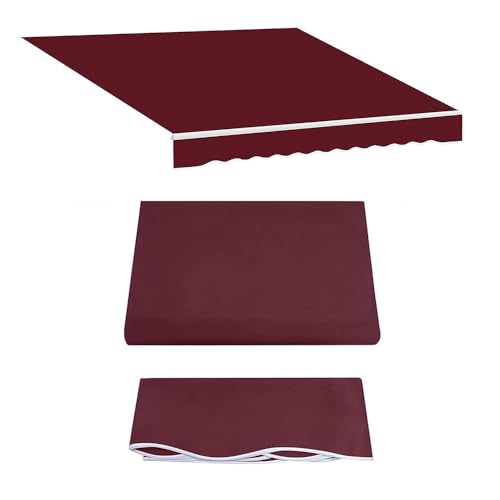 Waterproof Replacement Canopy Cover for Outdoor Retractable Awning Polyester Fabric for Doors & Windows 22.9x9.8ft (7x3) Garden Market Shade Solution von Generic