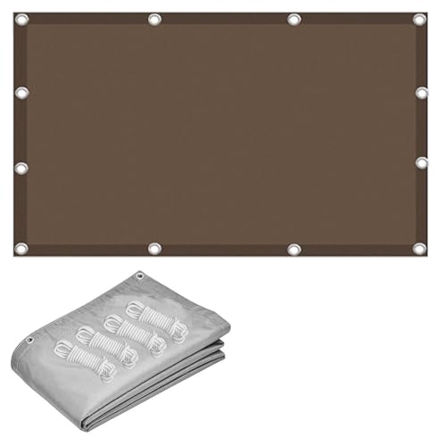 Waterproof Sun Shade Sail 3x3m Rectangle, 95% UV Protection Canopy for Patio, Outdoor Awning, Pergola, Balcony, Party (Coffee, 3x10m) von Generic