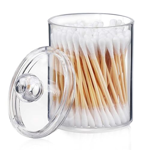 Wattestäbchenhalter – transparenter Acryl-Wattestäbchen-Organizer | Badezimmer-Waschtisch-Behälter zur Aufbewahrung und Organisation | Spender für Wattepads, Wattepads und Wattestäbchen Wattestäbchenhalter – transparenter Acryl-Wattestäbchen-Organizer | Badezimmer-Waschtisch-Behälter zur Aufbewahrung und Organisation | Spender für Wattepads, Wattepads und Wattestäbchen von Generic